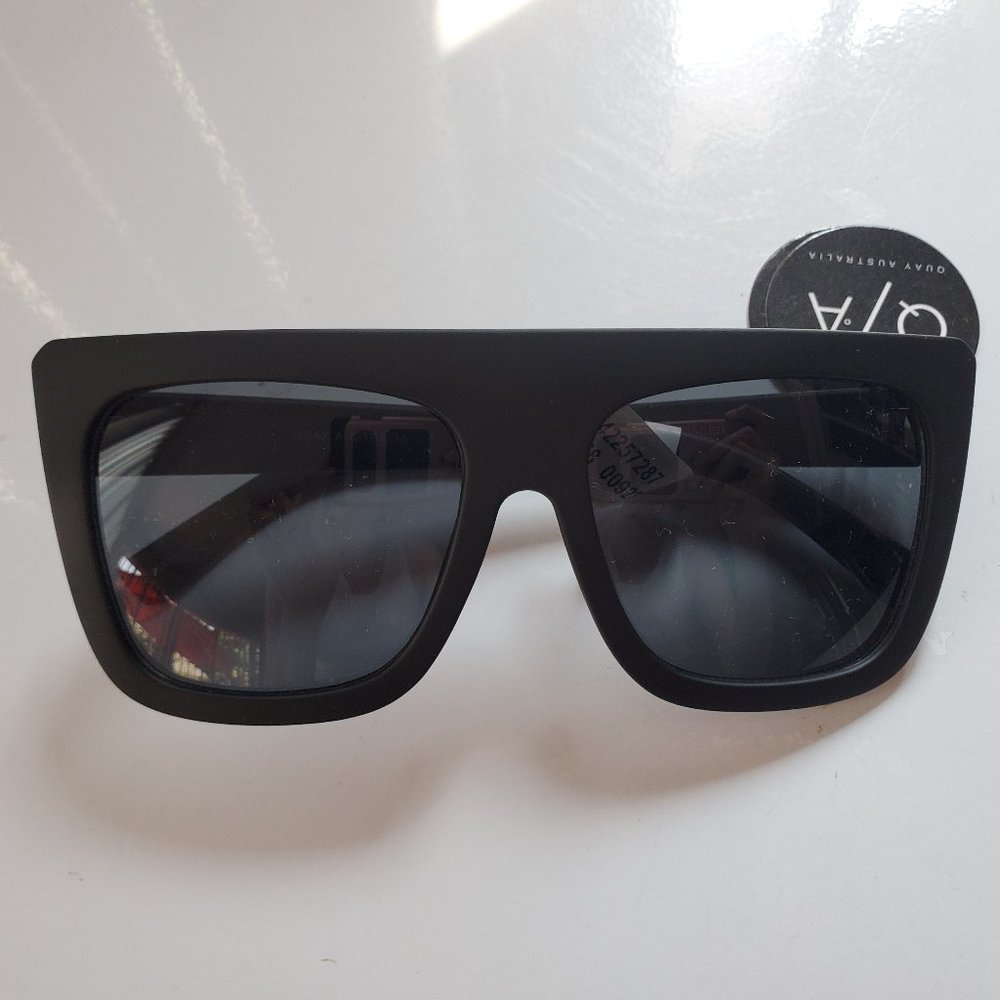 QUAY Matte Black Cafe Racer Sunglasses